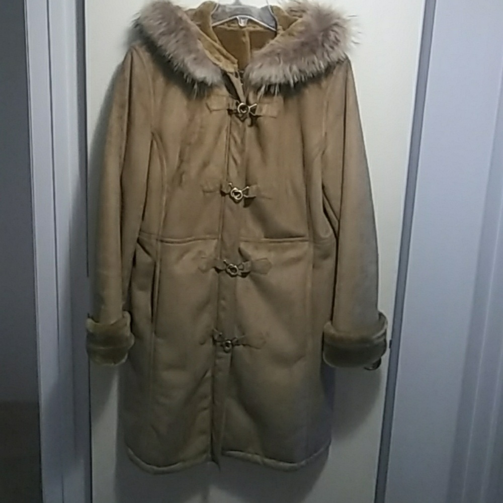 Faux Suede Coat